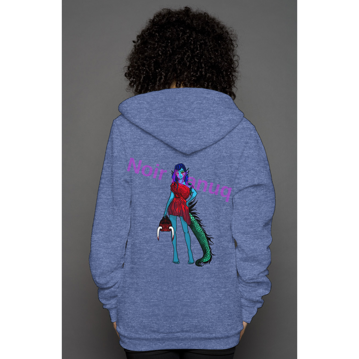 Unisex Dragon Oni Girl Hoodie