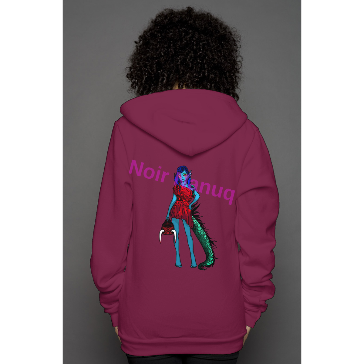 Unisex Dragon Oni Girl Hoodie